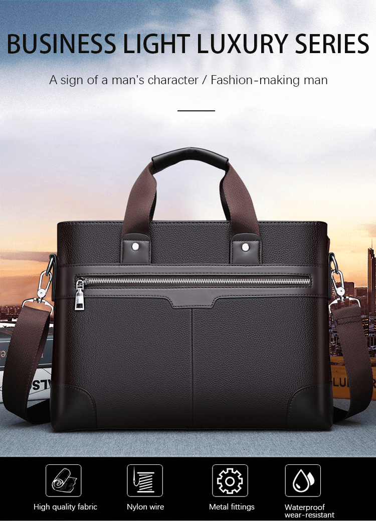 mens bag briefcase europe and america mens business commuting handbag single shoulder crossbody bag cross style computer bag details 9