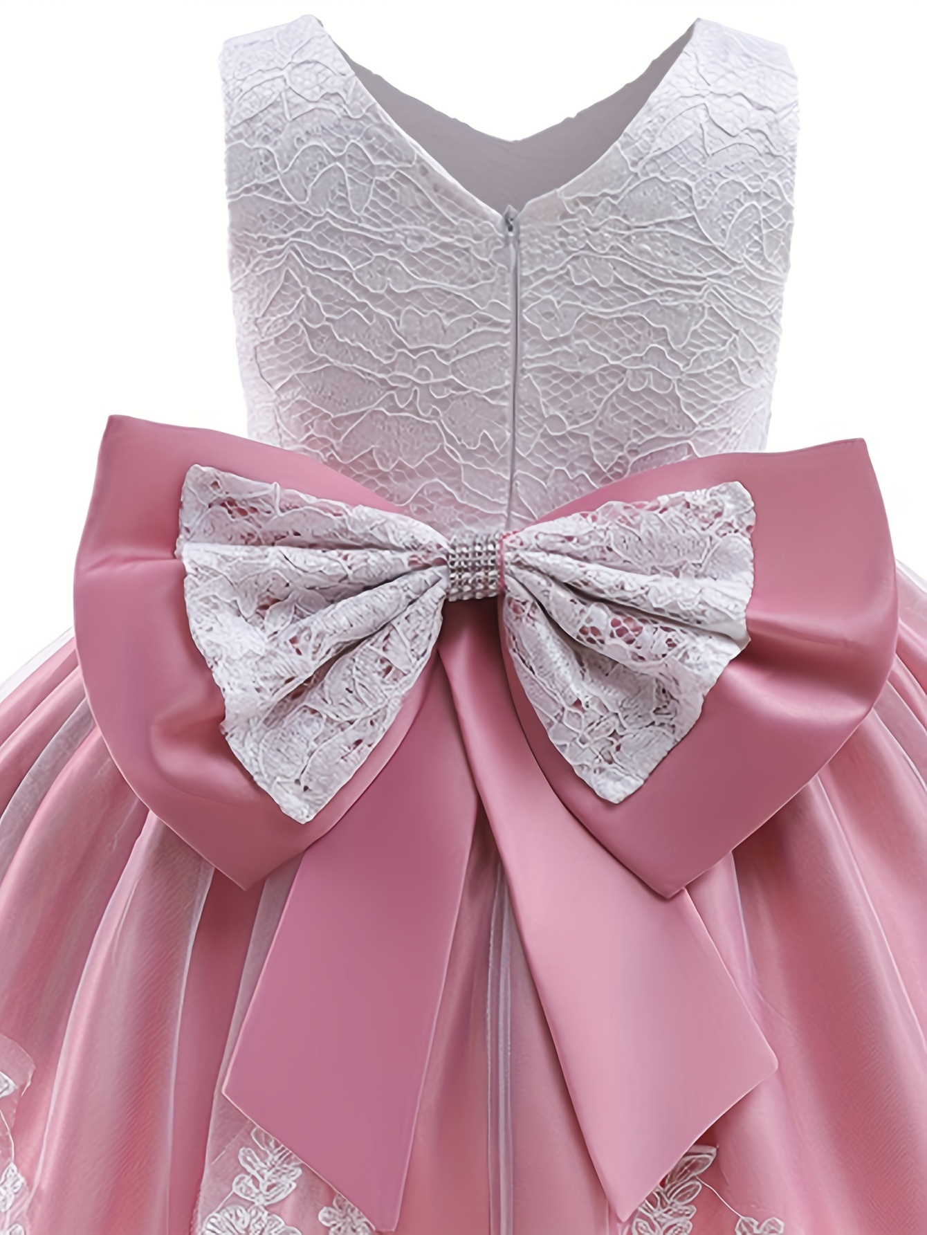 gorgeous princess party dress toddler girl tutu birthday bowknot lace christening cute sleeveless wedding gown dress details 18