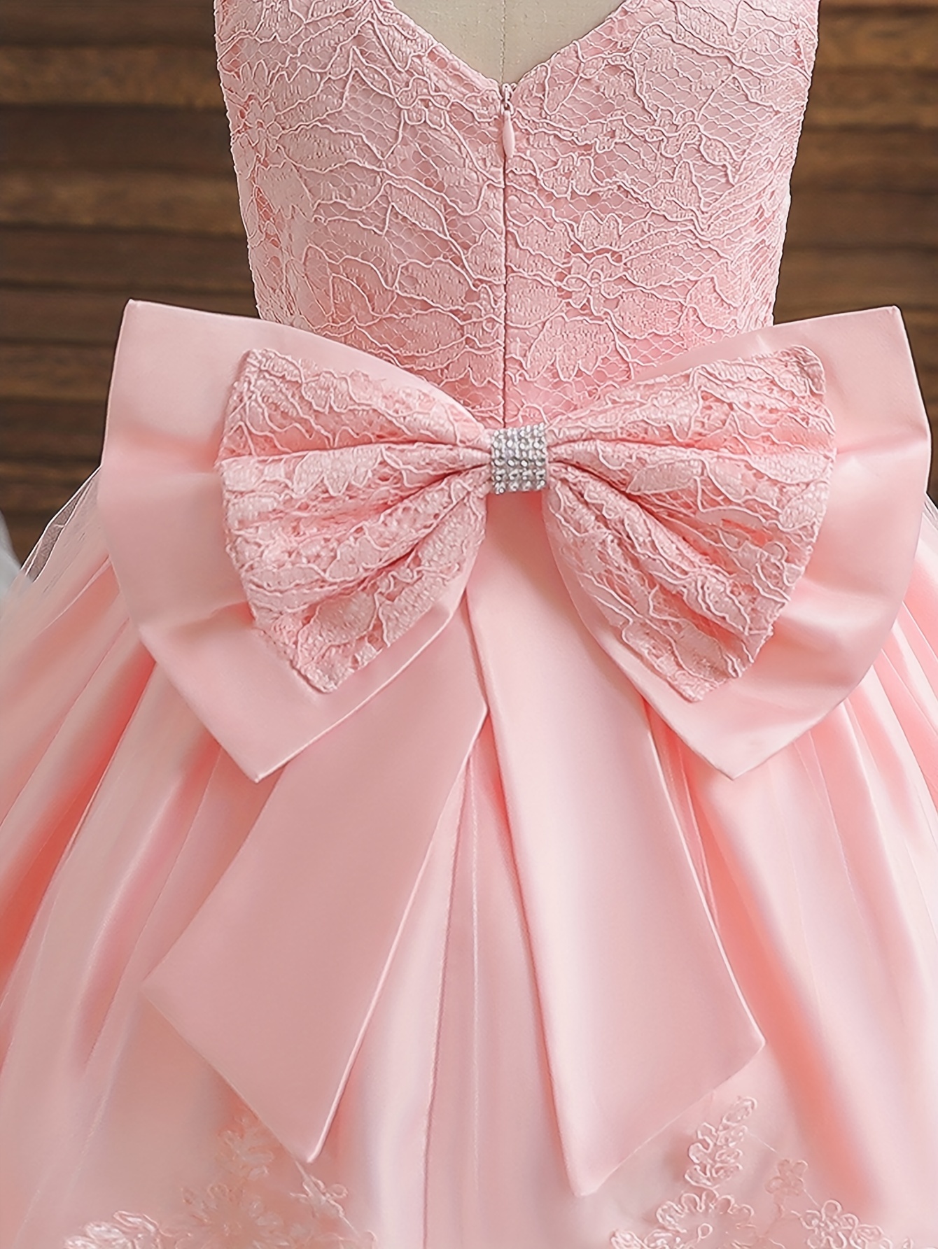 gorgeous princess party dress toddler girl tutu birthday bowknot lace christening cute sleeveless wedding gown dress details 23