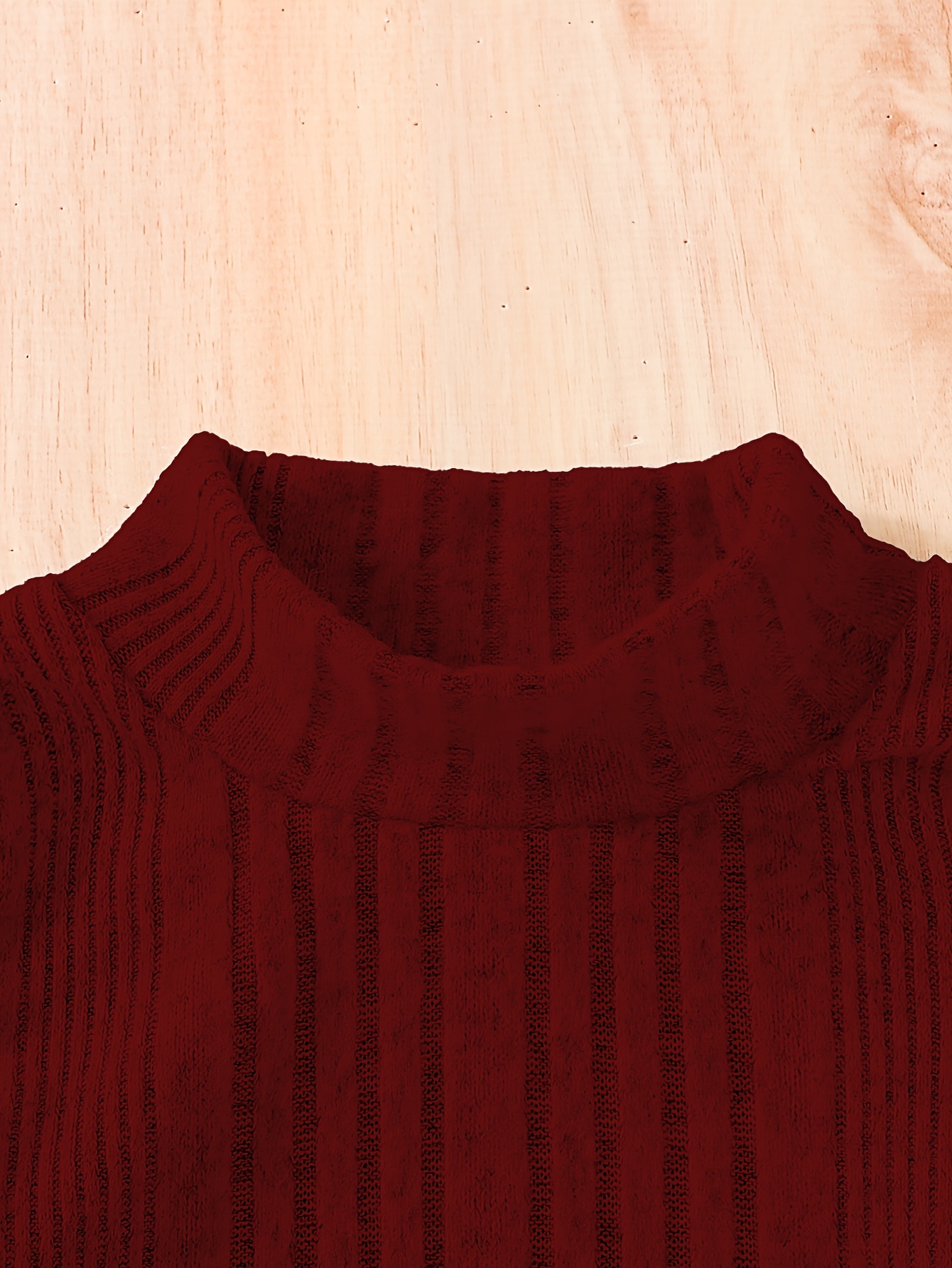 baby knitted comfy turtleneck long dress kids clothes autumn and winter details 4