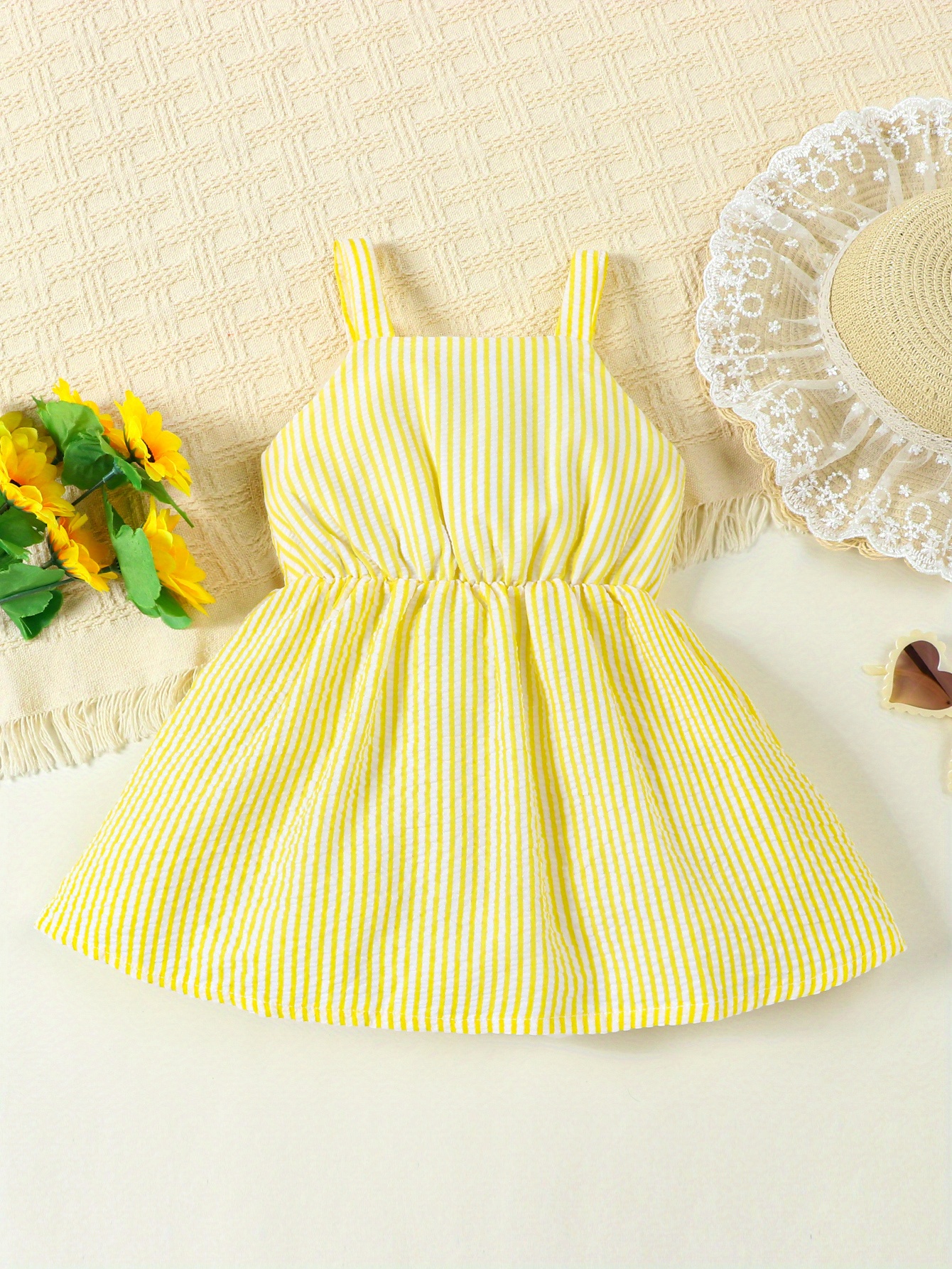 cute princess cami dress baby girls suspender puff bow dress details 4