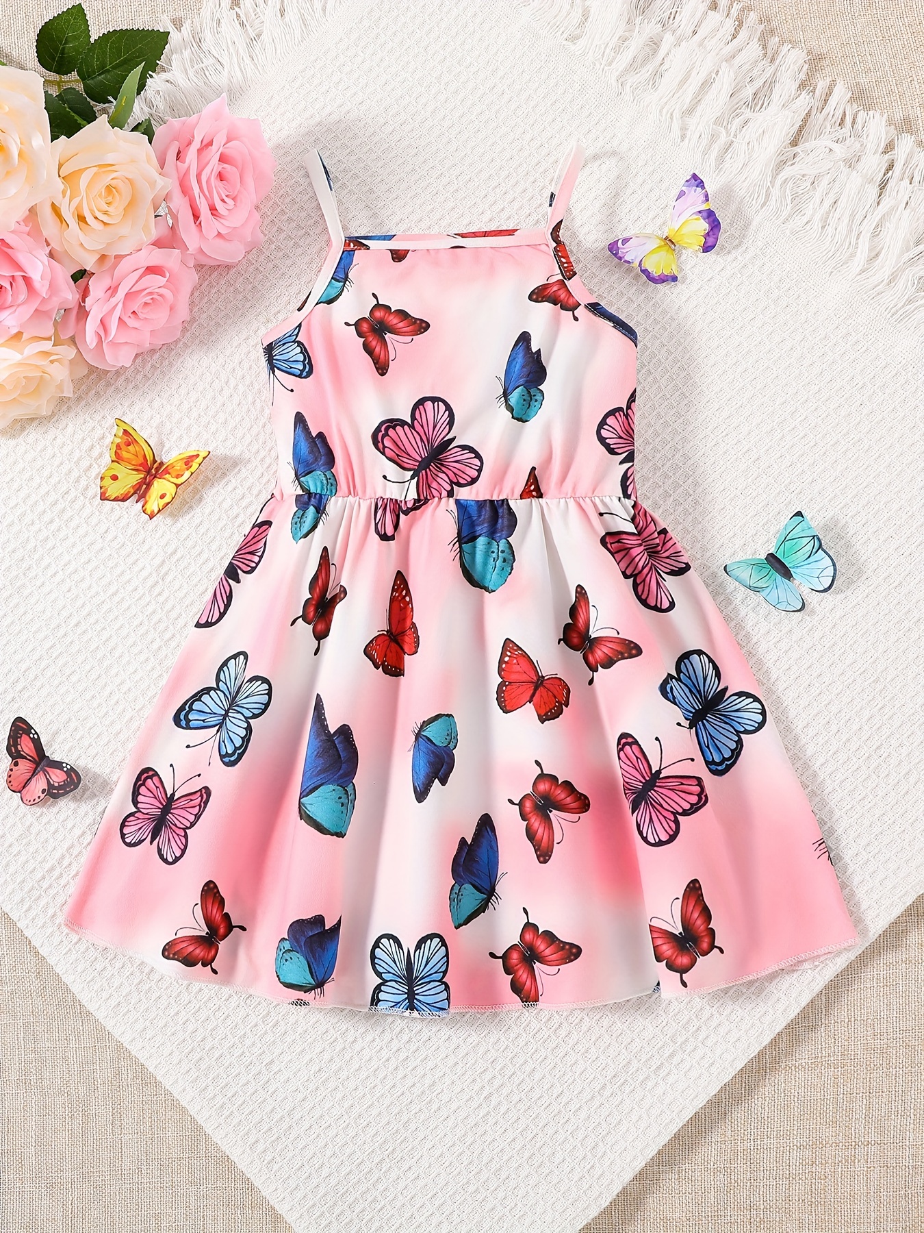 baby girls cute cartoon print pleated dress princess dresses summer cami dresses details 39