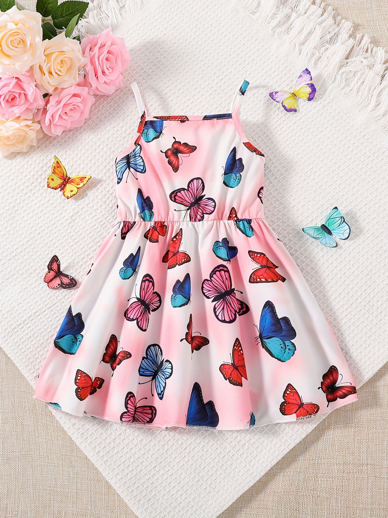 baby girls cute cartoon print pleated dress princess dresses summer cami dresses details 42