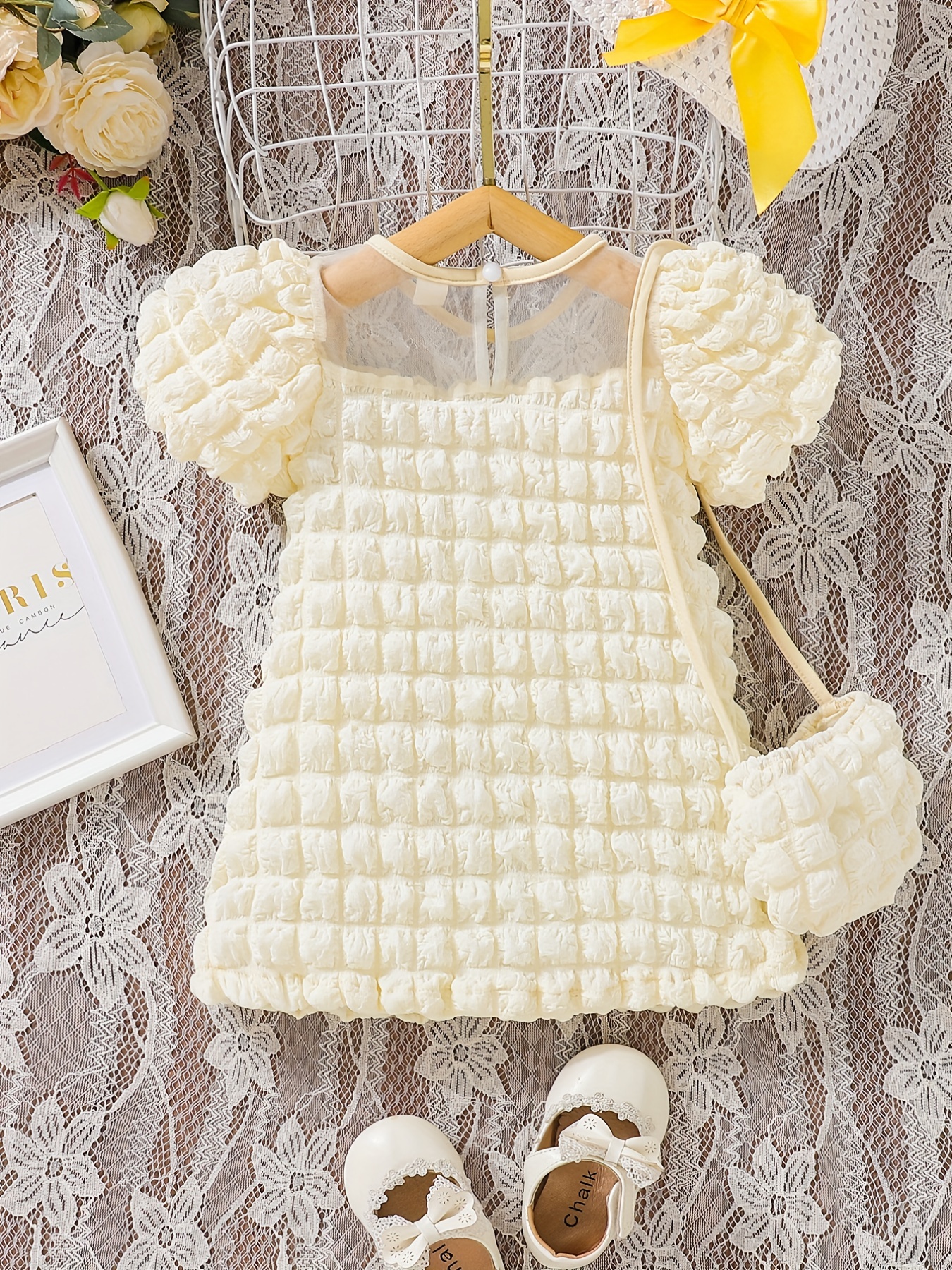 pretty little princesses will look adorable in this super stylish plaid mesh dress details 11