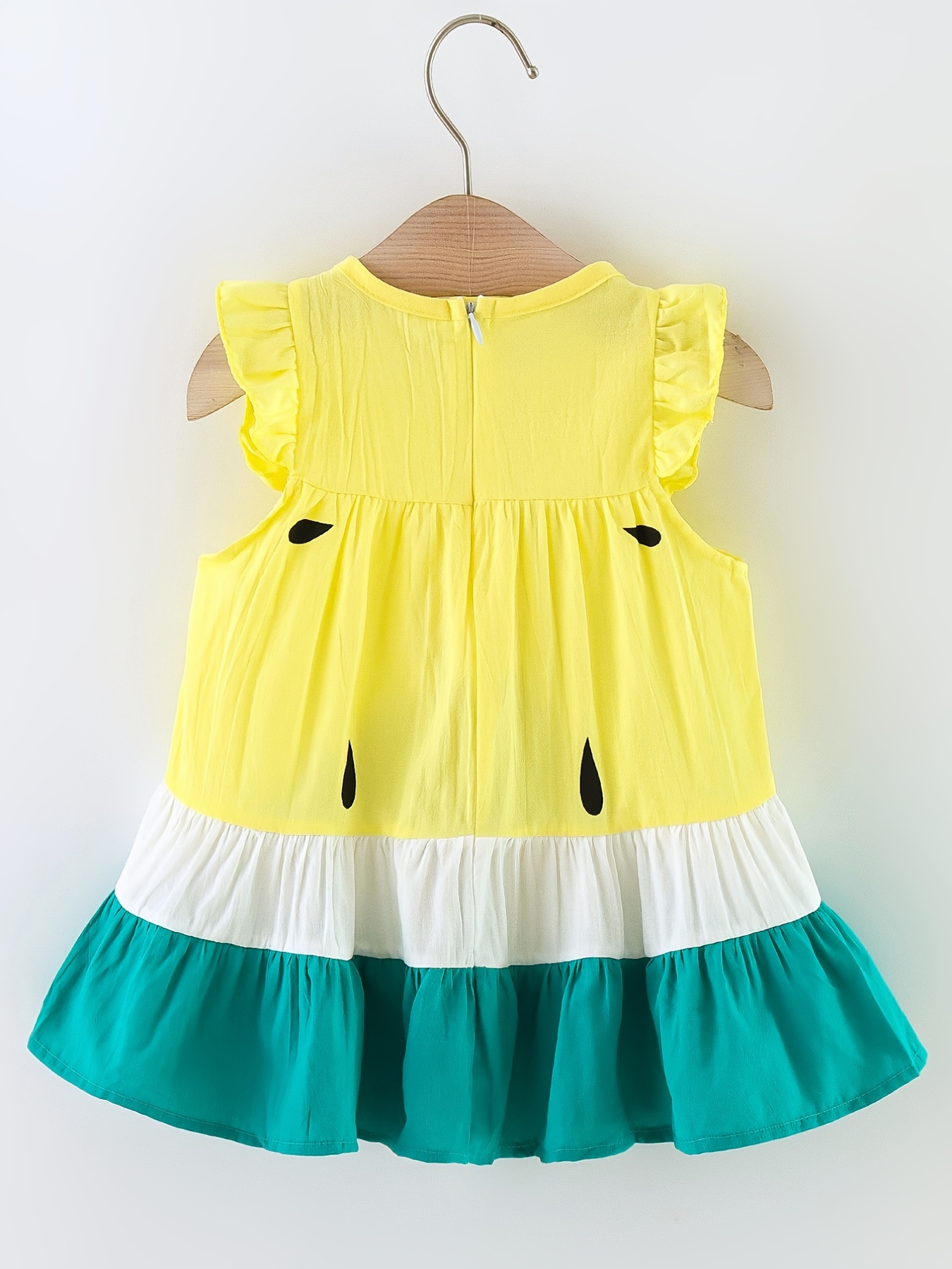 2pcs baby girls casual color block sleeveless summer dress bag set clothes details 38