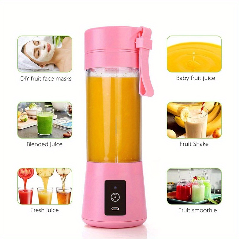 portable usb charging juicer 6 leaf knife household small juicer for fresh fruit juice on the go details 8