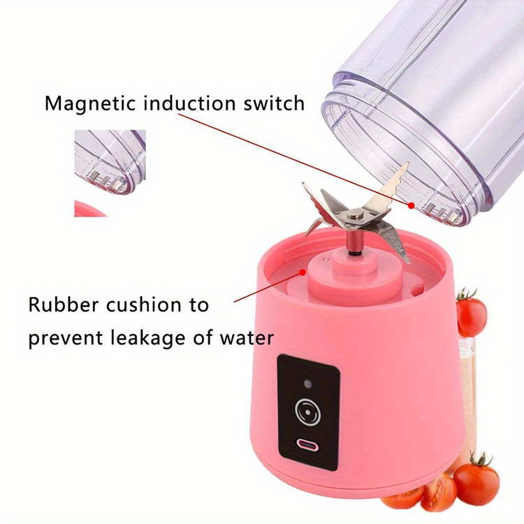 portable usb charging juicer 6 leaf knife household small juicer for fresh fruit juice on the go details 10