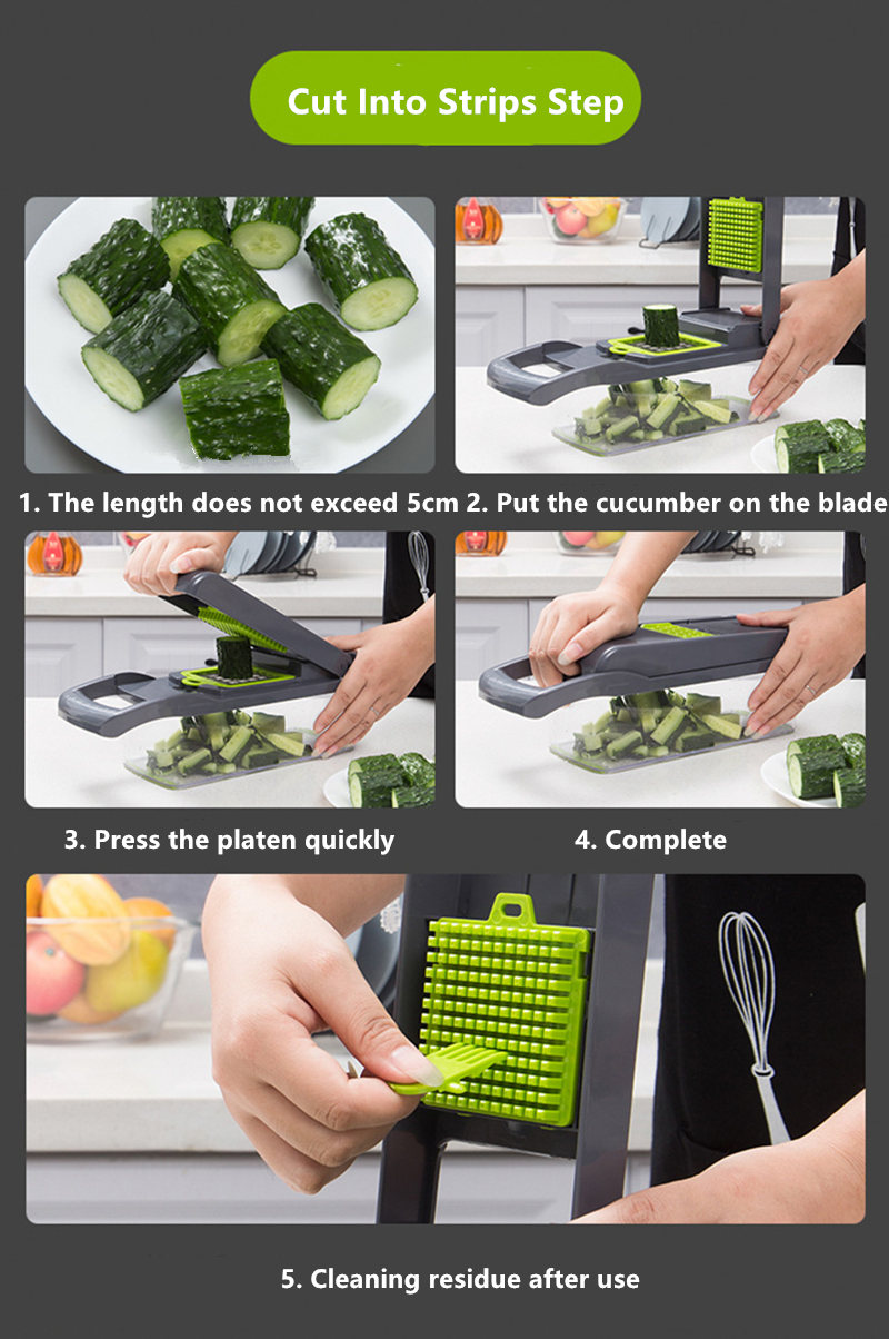 14 in 1 multifunctional vegetable chopper cutter vegetable dicer slicer cutter mandoline onion chopper for onion potato tomato cucumber carrot details 10