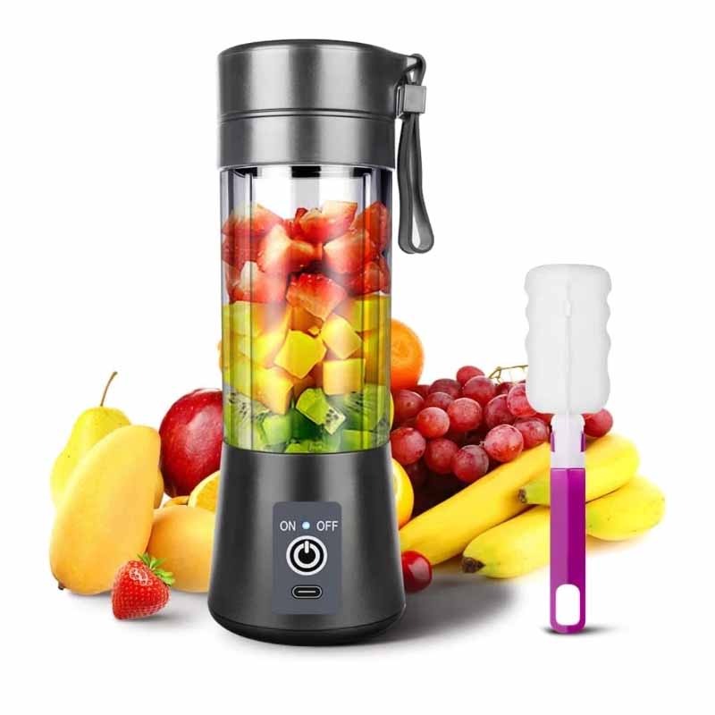 380ml portable blender 2000mahpersonal mini blender shakes smoothies ice jucier cup usb rechargeable strong power six blades mixer details 1