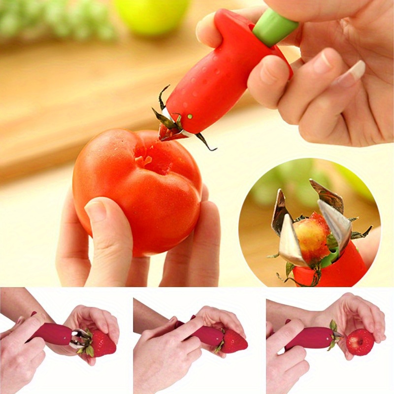 kitchenware tomato stalks fruit strawberry knife stem leaves remover fruit slicer strawberry huller fruit corer kitchen tool details 3