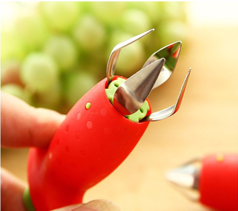 kitchenware tomato stalks fruit strawberry knife stem leaves remover fruit slicer strawberry huller fruit corer kitchen tool details 5