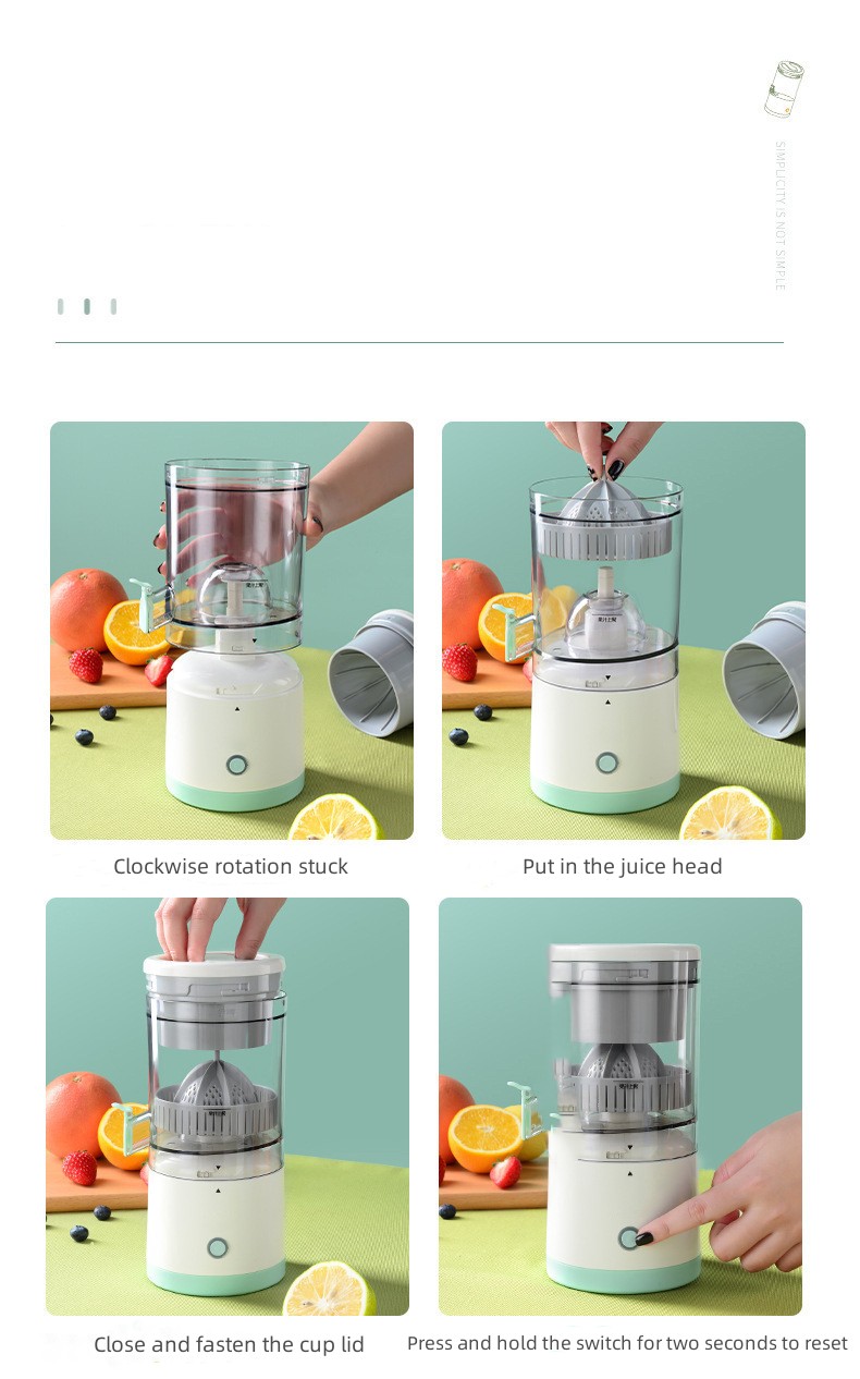 rechargeable electric juicer convenient orange squeezer wireless small juice machine perfect for fruit cooking details 4