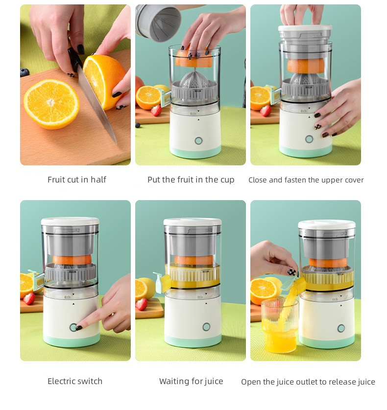 rechargeable electric juicer convenient orange squeezer wireless small juice machine perfect for fruit cooking details 5