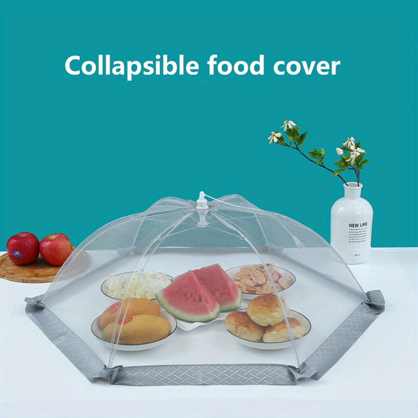 household kitchen dustproof-1pc household kitchen dustproof food cover pop up collapsible high density mesh tent to keep out flies mosquitoes suitable for picnic party cateri details 0