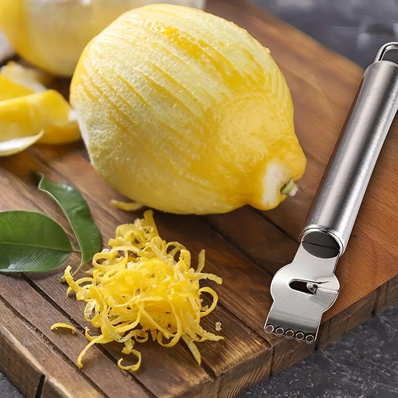 1pc lemon zester grater stainless steel lemon grater orange peeler citrus fruit grater peeling knife kitchen gadgets bar accessories details 1