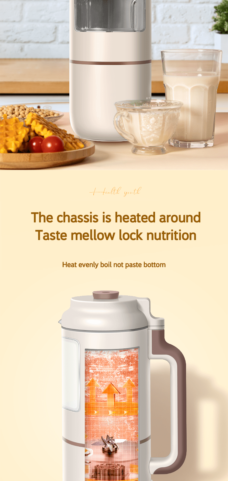 1000ml portable mini soy milk maker with free filtering and self cleaning perfect for 1 4 person households enjoy fresh soy milk and juices anytime details 6