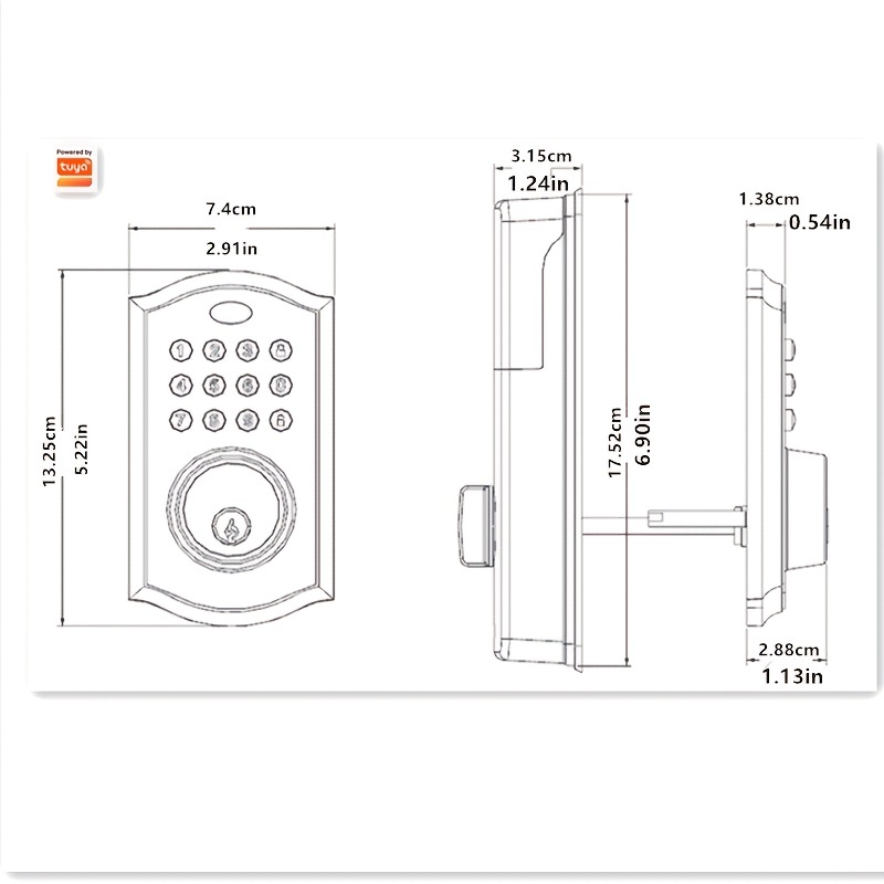 security made easy-smart home security made easy noqiz wifi smart lock with tuya smart life keyless entry remote control details 0