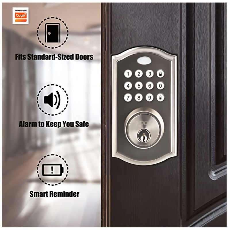 security made easy-smart home security made easy noqiz wifi smart lock with tuya smart life keyless entry remote control details 4