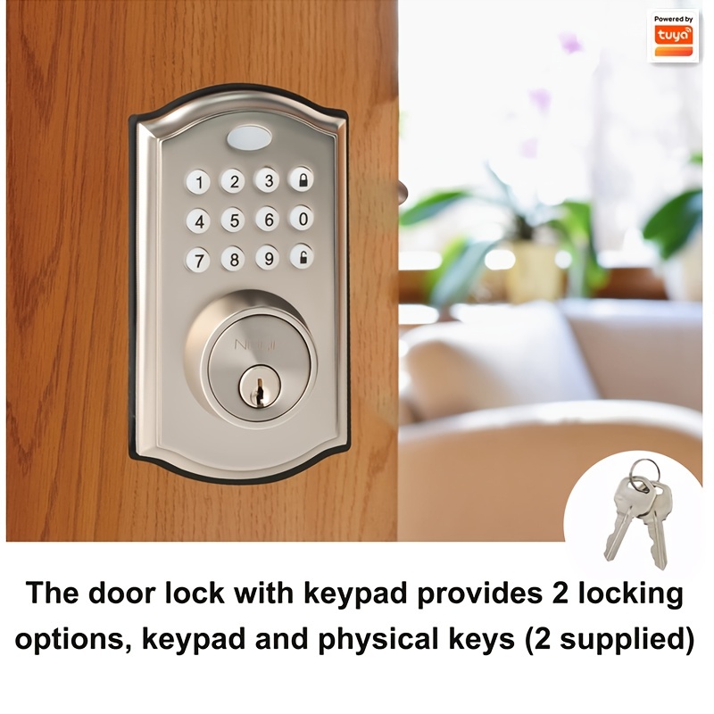 security made easy-smart home security made easy noqiz wifi smart lock with tuya smart life keyless entry remote control details 5