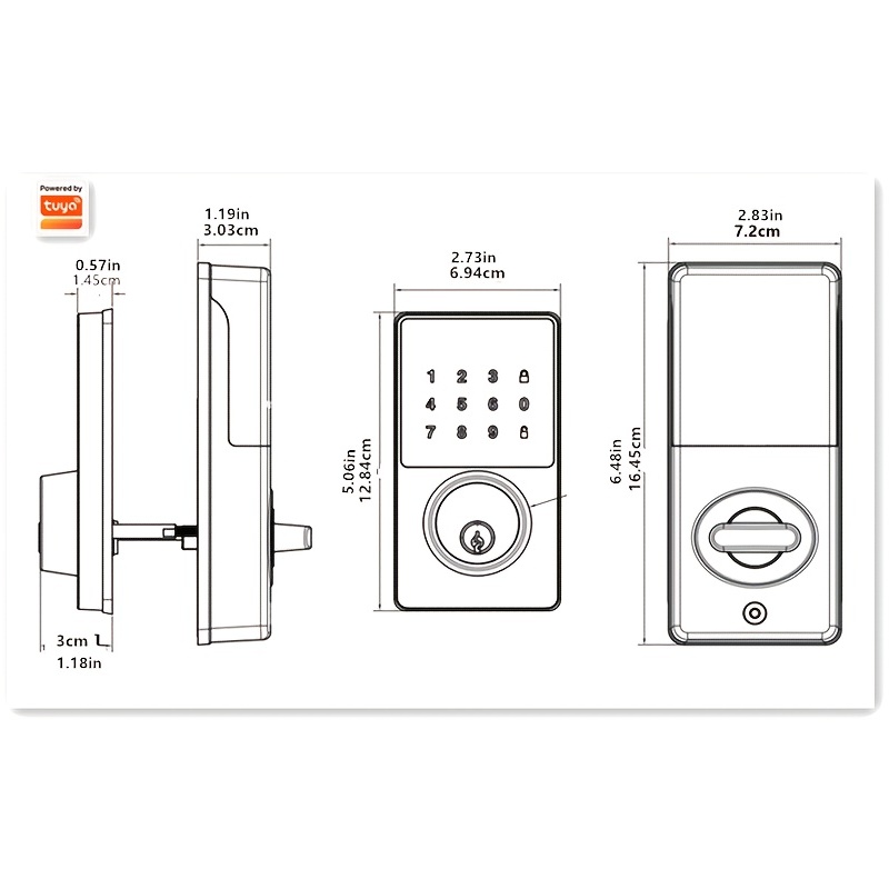 smart life keyless entry tuya smart lock with touchscreen keypads ip54 waterproof grade app unlock 50 user codes secure your home now details 5