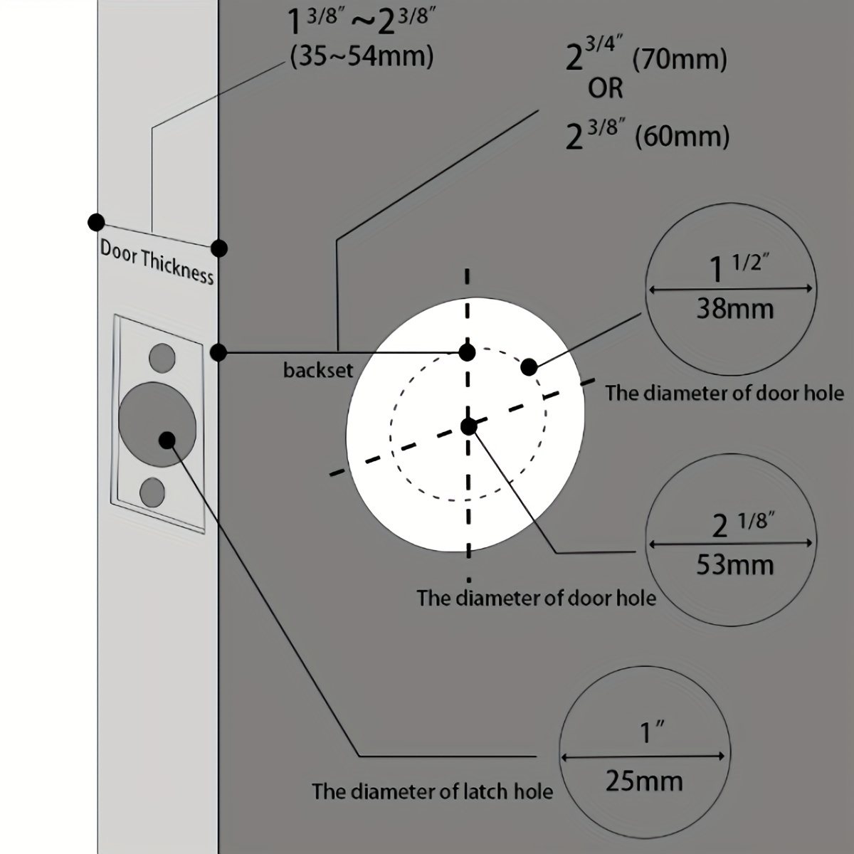 tuya app control-smart door knob fingerprint door lock smart lock biometric door lock fingerprint door knob with tuya app control suitable for bedroom cloakroom apartments offices hotels details 3