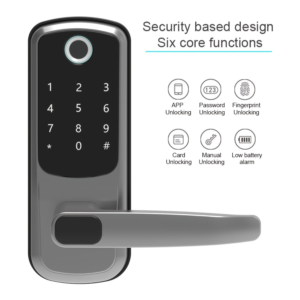 storage memory function safely keyless entry door lock keypad door lock keyless door lock fingerprint door lock biometric door lock keypad entry door lock passcode code door lock digital smart door lock smart lock details 6