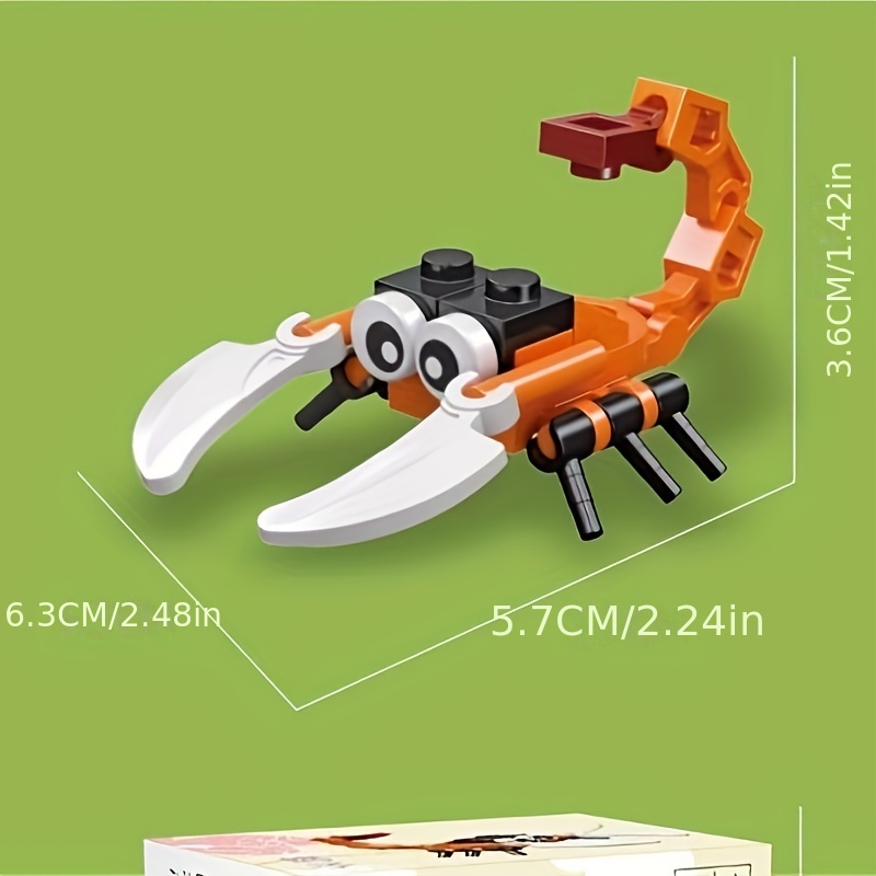 12pcs diy combination assembled small bug creative building blocks early education educational toys for children details 3