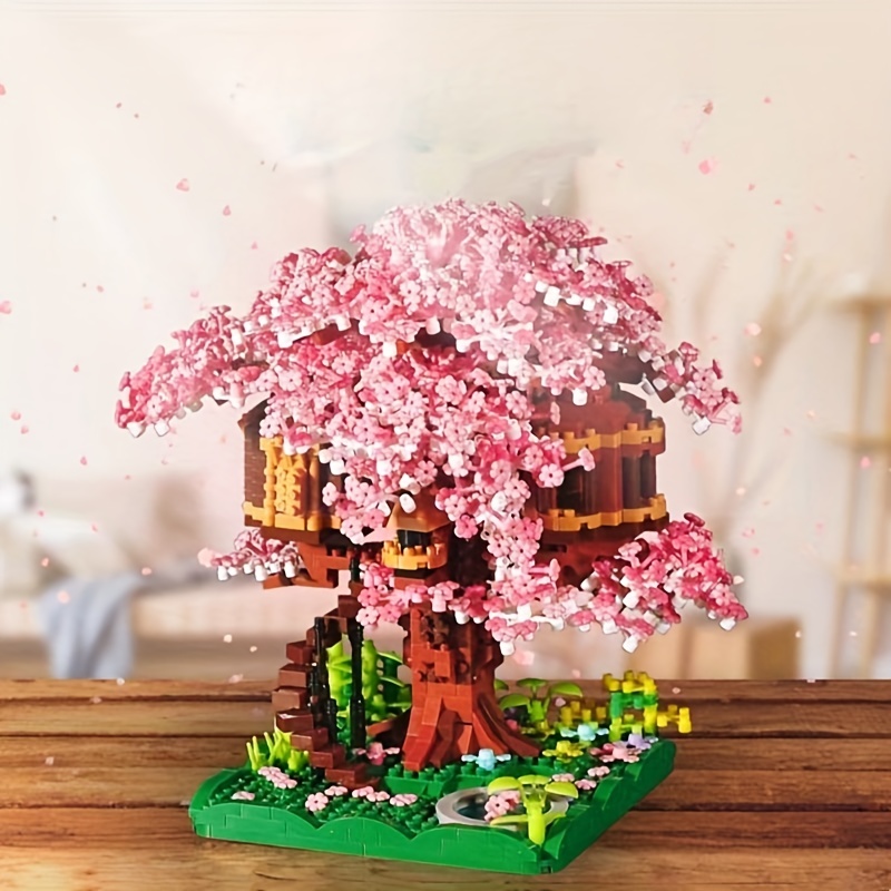 cherry bonsai tree building sets mini building blocks of cherry flowers bonsai tree kit mini bricks sakura tree house good gift choice details 4