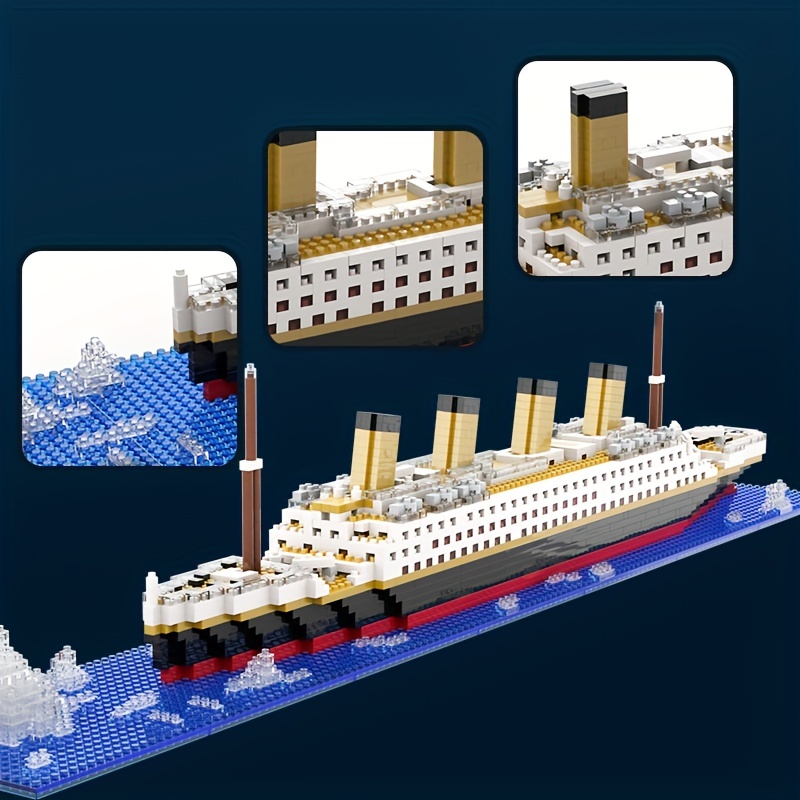 chinese building blocks high difficult cruise ship model assembled toy birthday gift halloween thanksgiving day christmas gift details 1