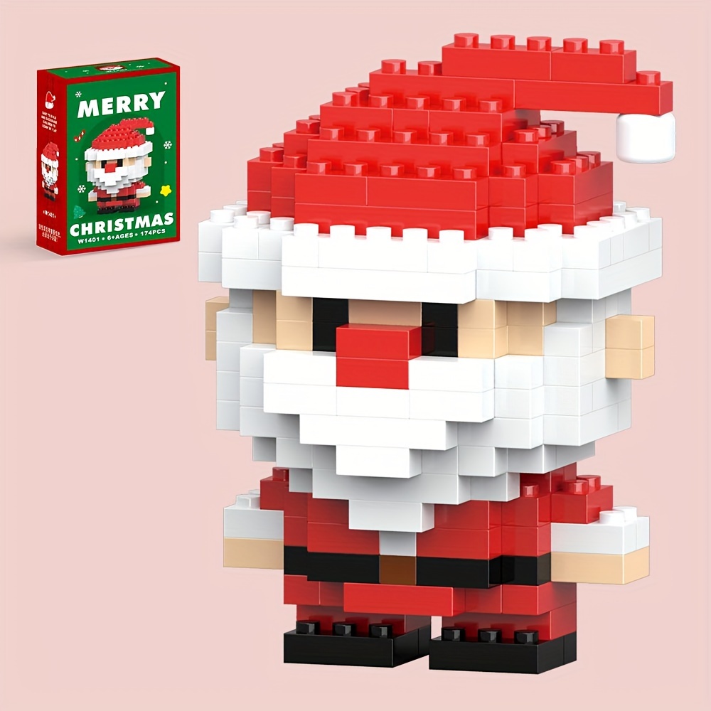 mini santa claus model assembled building block toys small building blocks birthday gifts christmas building blocks christmas gift assembled toy details 0