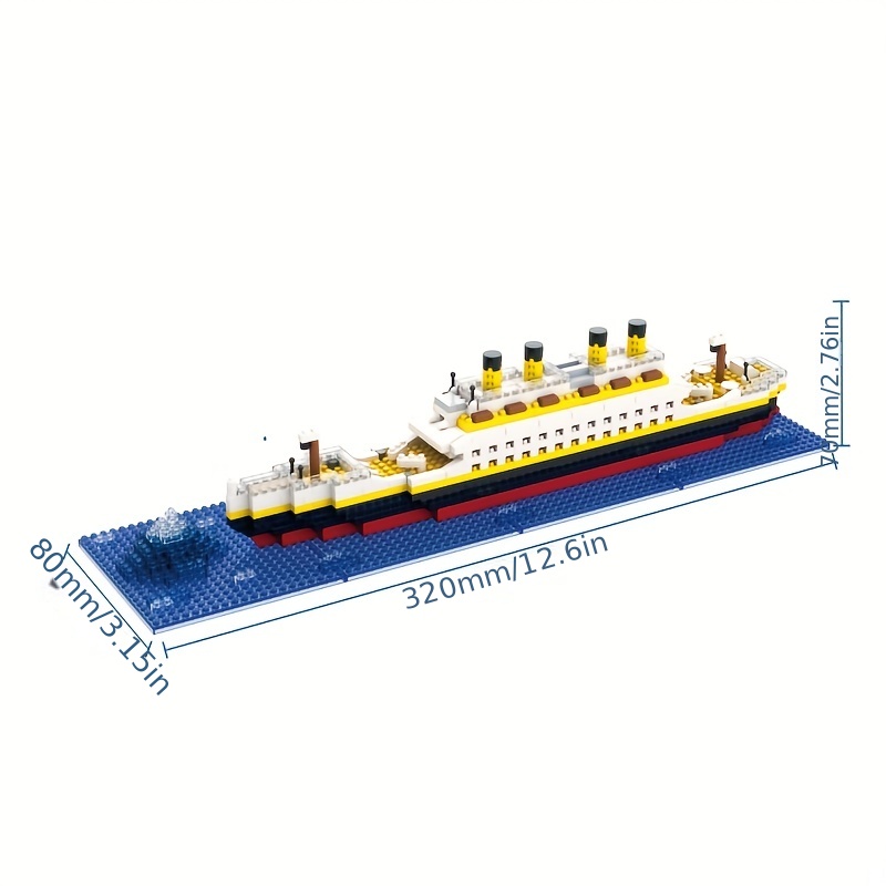 construct a magnificent cruise ship replica with this amazing model building block kit details 6